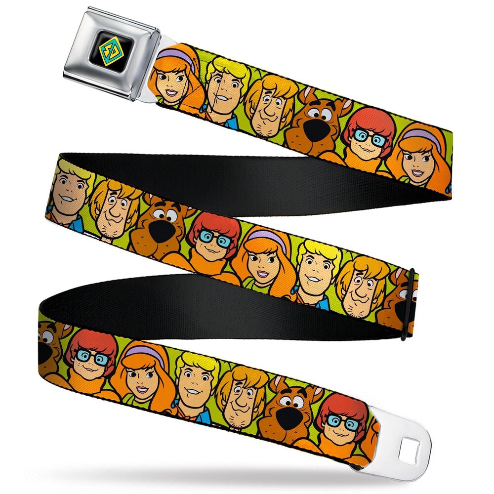 1924 Scooby Doo Belt, Seatbelt Buckle Belt, Scooby Doo Character Faces